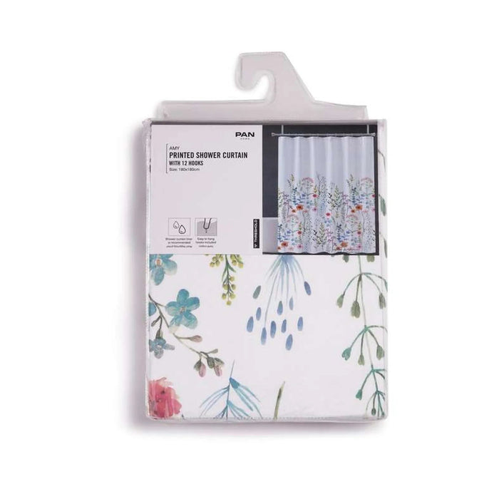 Amy Printed Shower Curtain 180X180Cm-Purple Pan Home