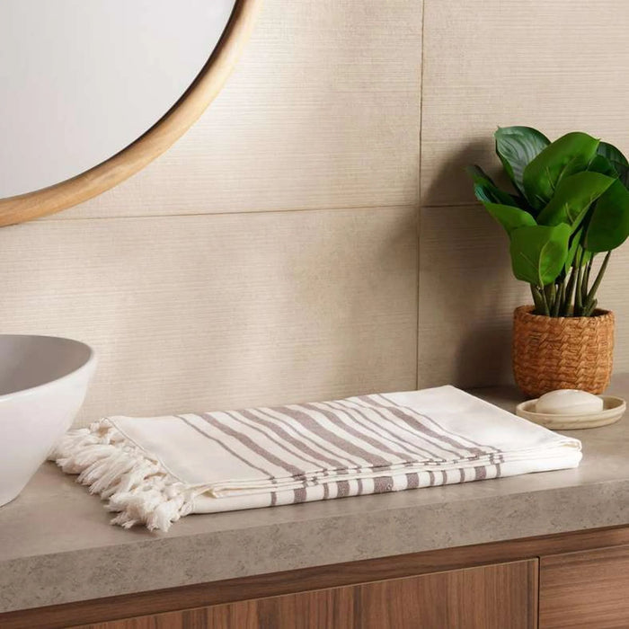 Anatolian Hammam Stripe Towel- 90X180- Anthracite