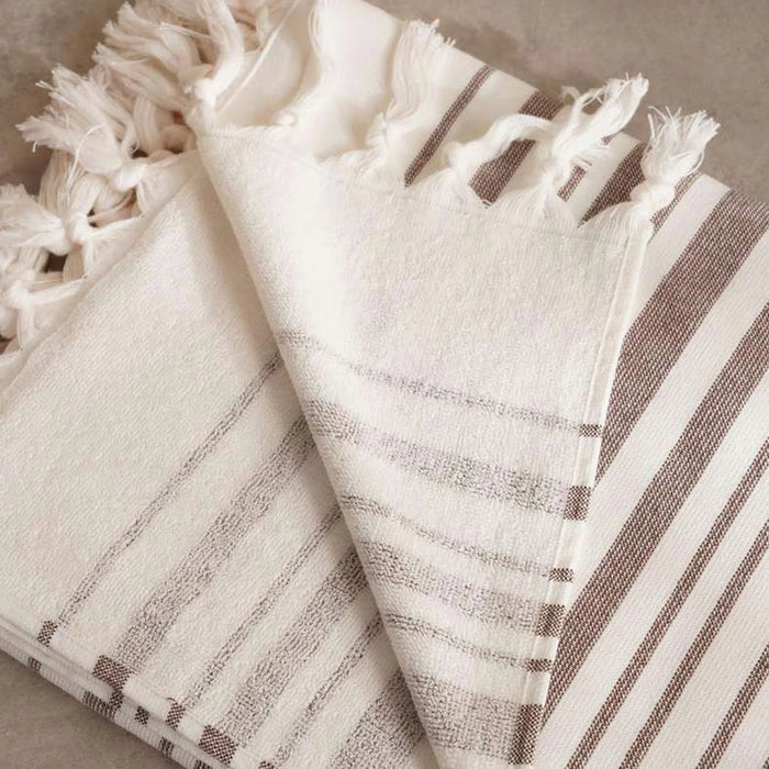 Anatolian Hammam Stripe Towel- 90X180- Anthracite