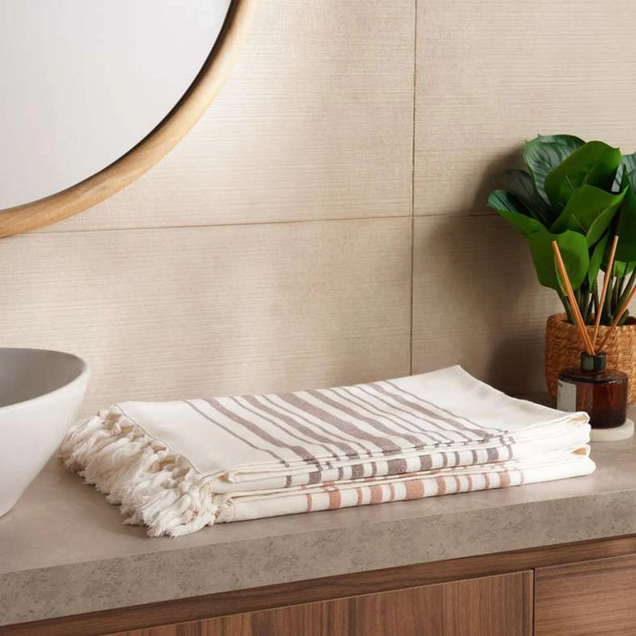 Anatolian Hammam Stripe Towel- 90X180- Anthracite