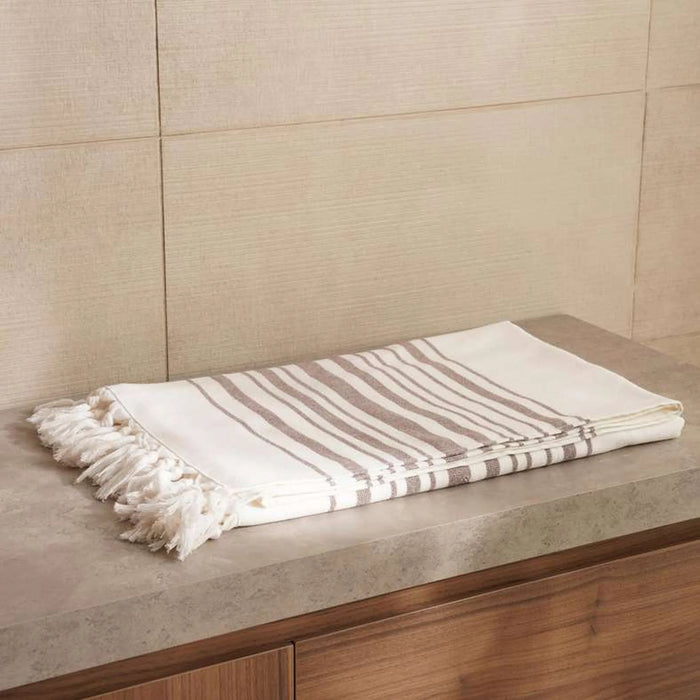 Anatolian Hammam Stripe Towel- 90X180- Anthracite