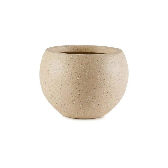 Andro Polyresin Planter Dia27X20Cm - Cream Pan Home