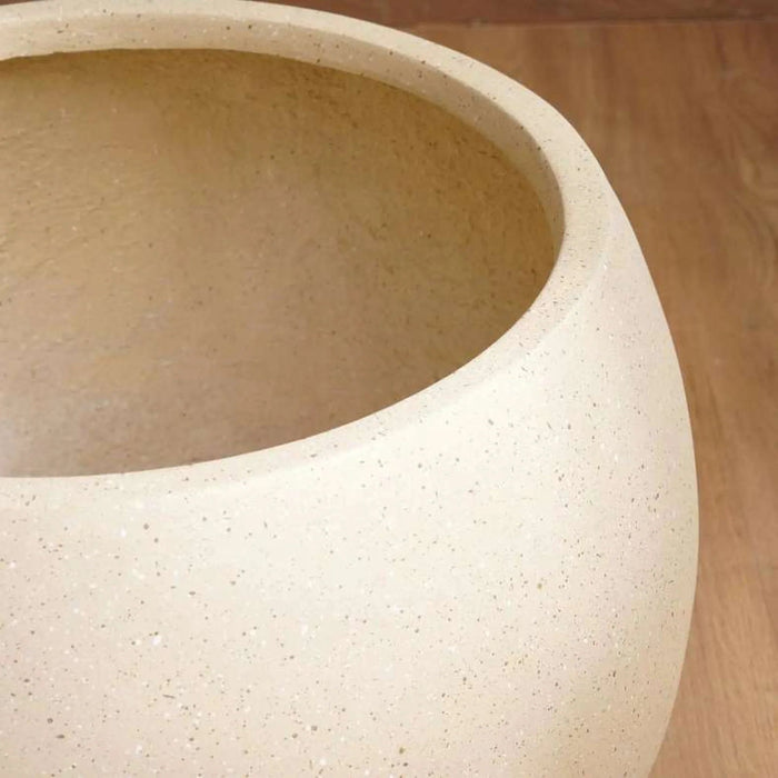 Andro Polyresin Planter Dia55X39Cm - Cream Pan Home