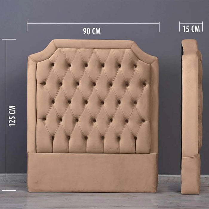 Andromeda Headboard Velvet Gold L-120 : H-125 Cm