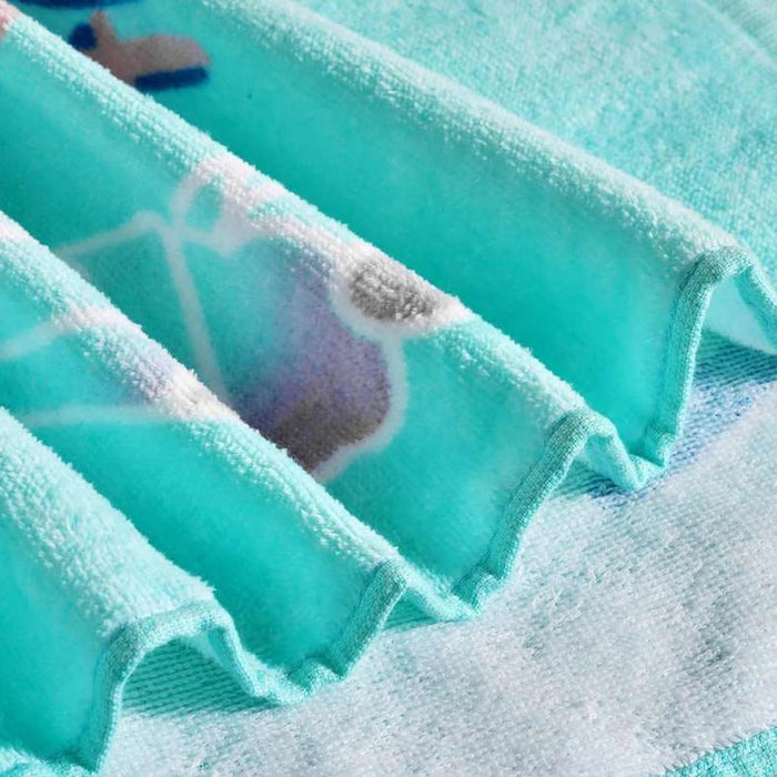 Angel And Stitch Cotton Beach Towel 70X140 -Blue Pan Home