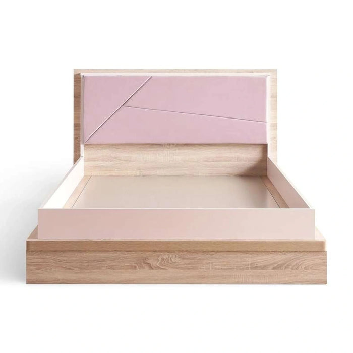 Angel Kids Single Bed 120X200 - Pink And Oak