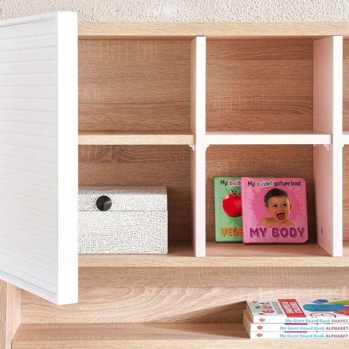 Angel Kids Study Desk And Desk Unit - Pink And Oak