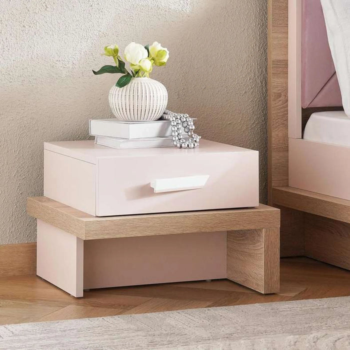 Angel Nightstand - Pink And Oak