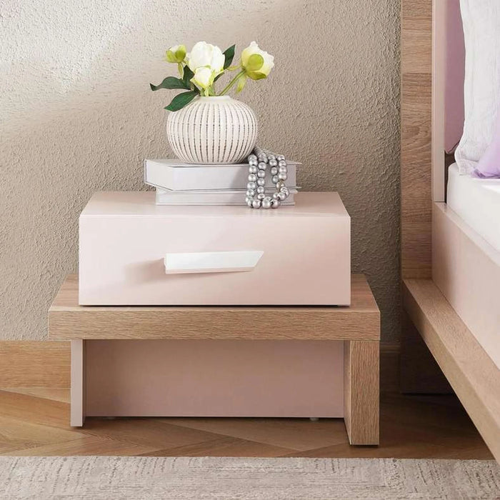Angel Nightstand - Pink And Oak