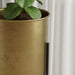 Anise Metal Antique Planter With Stand 24X24X61Cm - Brass Pan Home