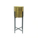 Anise Metal Antique Planter With Stand 24X24X61Cm - Brass Pan Home