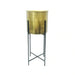 Anise Metal Antique Planter With Stand 28X28X71Cm - Brass Pan Home