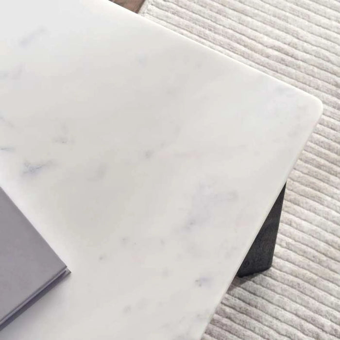 Ankara End Table Marble - White & Black