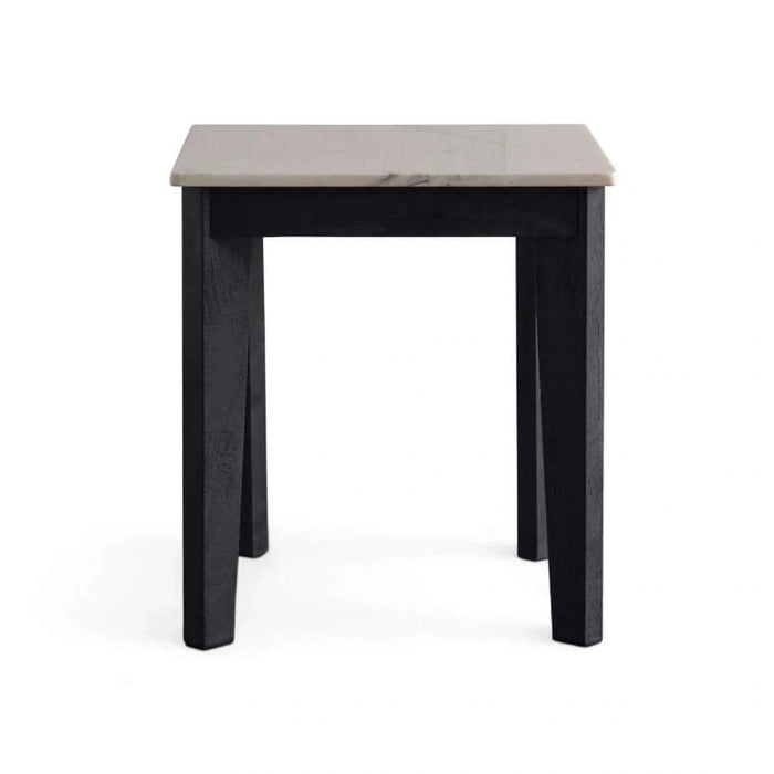 Ankara End Table Marble - White & Black