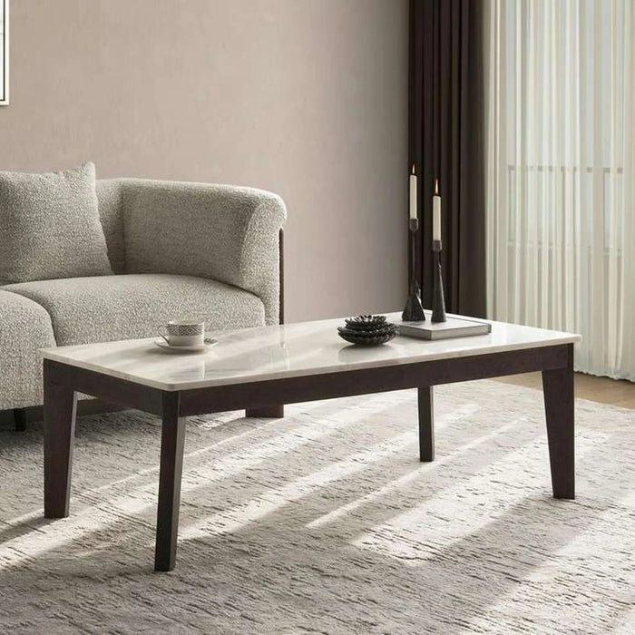 Ankara V1 Coffee Table Marble - White & Brown