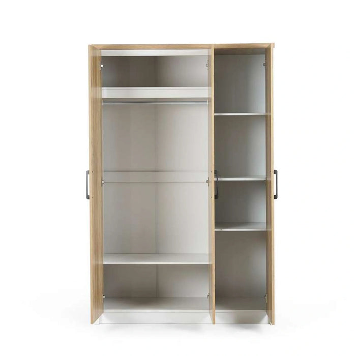 Annas Kids 3 Door Wardrobe With Mirror  - White