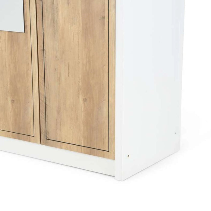 Annas Kids 3 Door Wardrobe With Mirror  - White