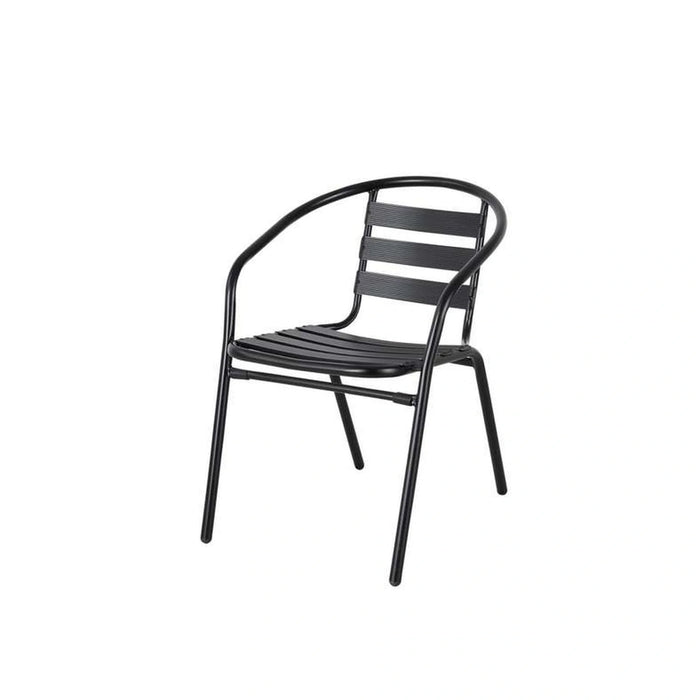 Anush Outdoor Aluminium-Steel Chair - Black