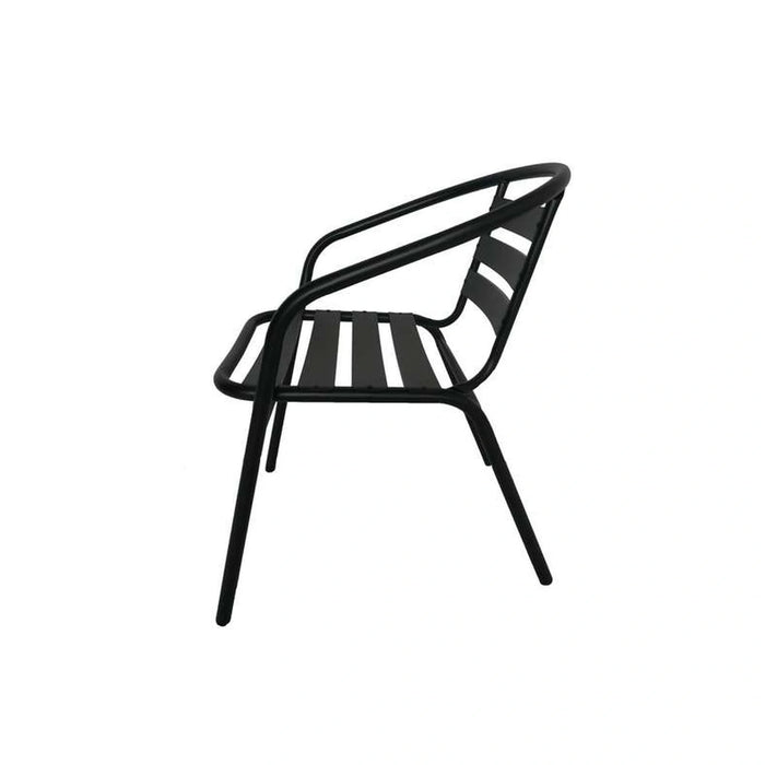 Anush Outdoor Aluminium-Steel Chair - Black