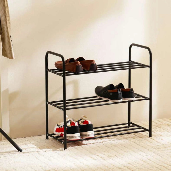 Anyday 3-Tier Shoe Rack 63X28X60Cm - Black Pan Home