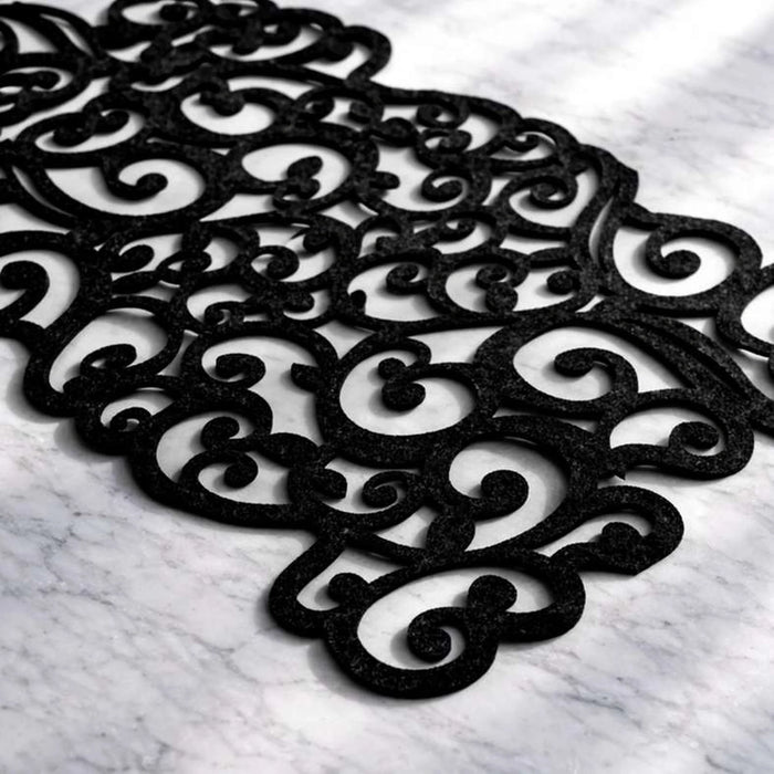 Arbena Lasercut Table Runner 30X120Cm-Black