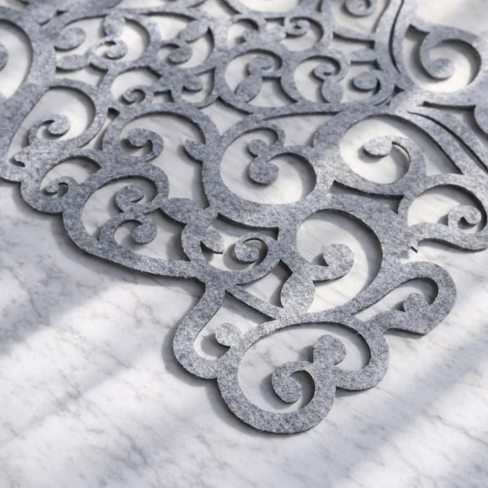 Arbena Lasercut Table Runner 30X120Cm-Grey