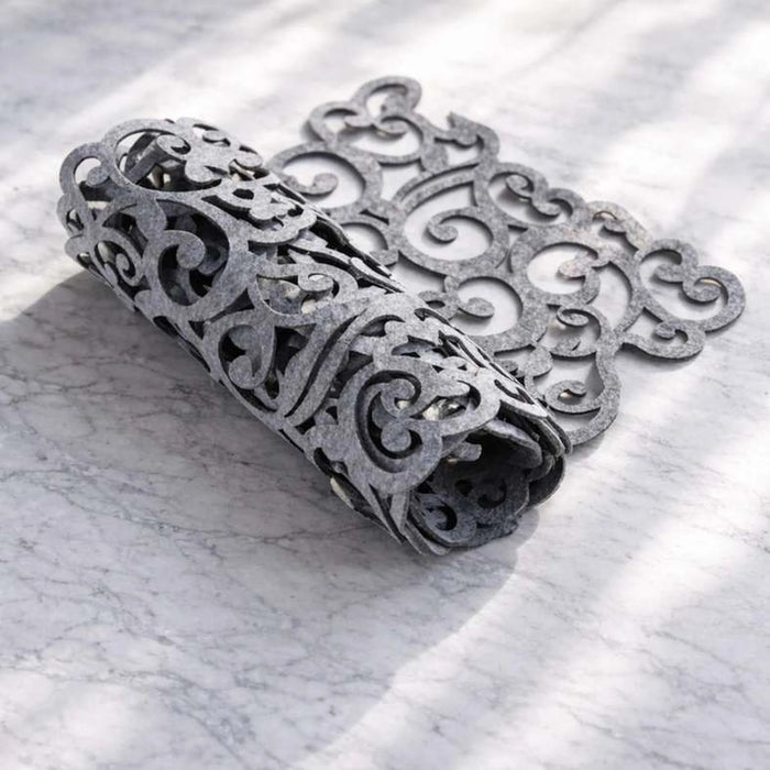Arbena Lasercut Table Runner 30X120Cm-Grey