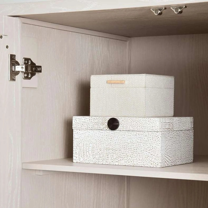 Arceline 6 Doors Wardrobe With Mirror - Light Grey
