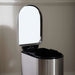 Arch Fingerprint Resistant Metal Pedal Bin 31.5X18.5X39Cm 10L - Chrome Pan Home