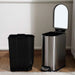Arch Fingerprint Resistant Metal Pedal Bin 31.5X18.5X39Cm 10L - Chrome Pan Home