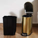 Arch Fingerprint Resistant Metal Pedal Bin 31.5X18.5X39Cm 10L - Gold Pan Home