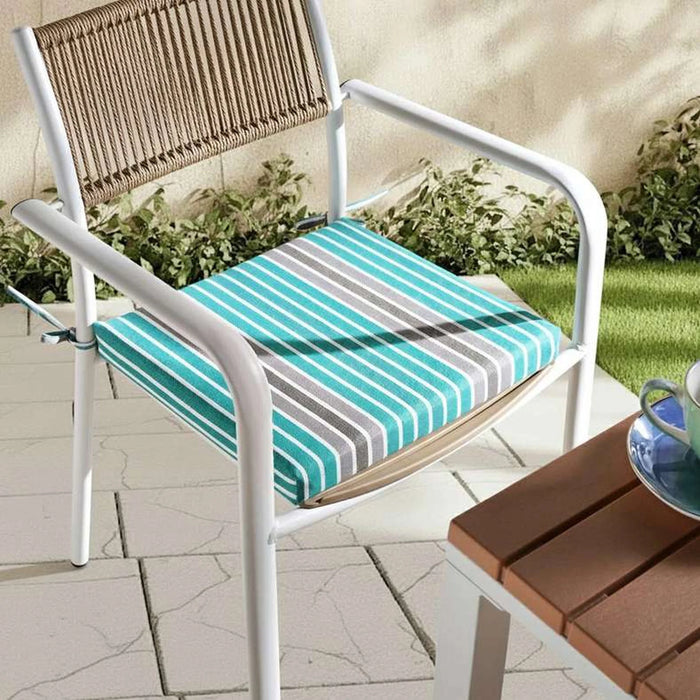 Arden Stripe Outdoor Chair Pad 40X40X5Cm - Grey