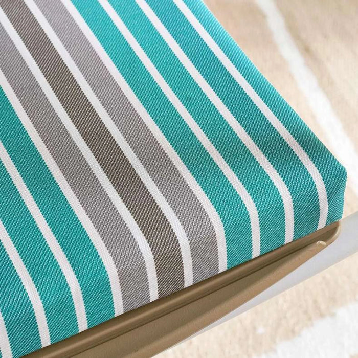 Arden Stripe Outdoor Chair Pad 40X40X5Cm - Grey