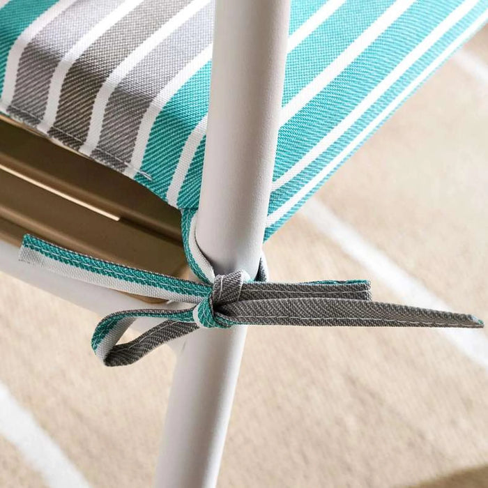 Arden Stripe Outdoor Chair Pad 40X40X5Cm - Grey
