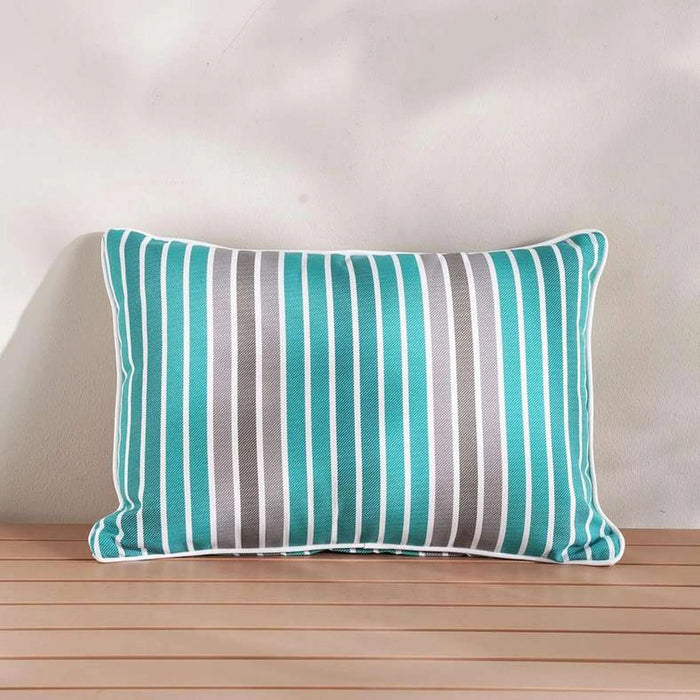 Arden Stripe Outdoor Filled Cushion 35X50Cm - Grey Pan Home