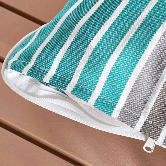 Arden Stripe Outdoor Filled Cushion 35X50Cm - Grey Pan Home