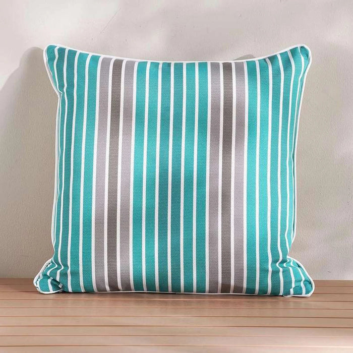 Arden Stripe Outdoor Filled Cushion 50X50Cm - Grey Pan Home