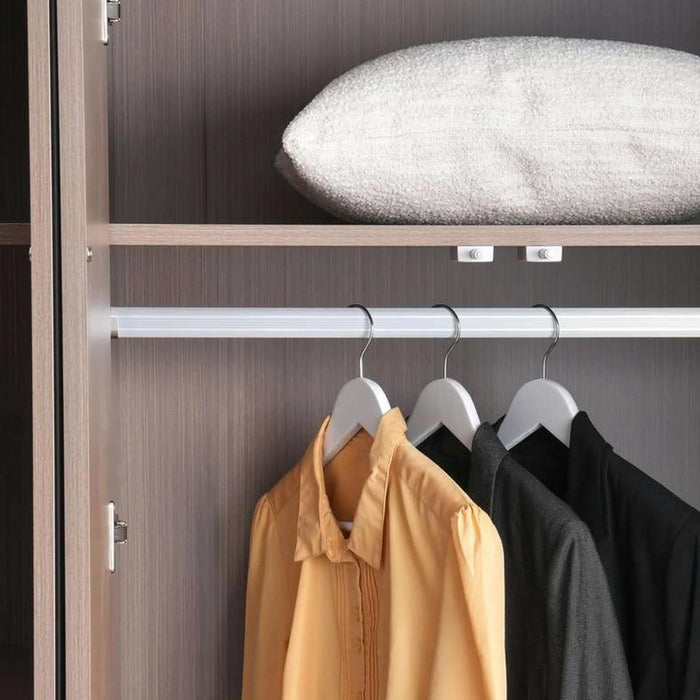 Arelis 6 Door Wardrobe With Mirror - Light Brown