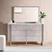Arelis 6-Drawer Dresser With Mirror - Light Brown Pan Home