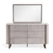 Arelis 6-Drawer Dresser With Mirror - Light Brown Pan Home