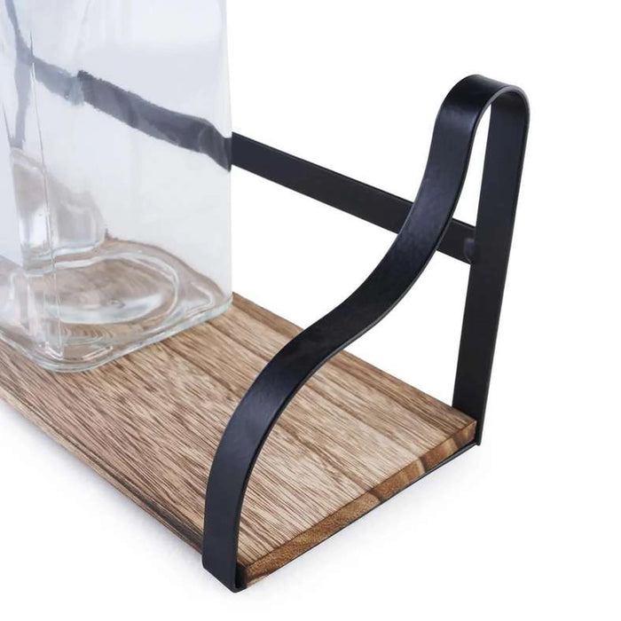 Arelle 3-Piece Glass Canister With Stand - Clear