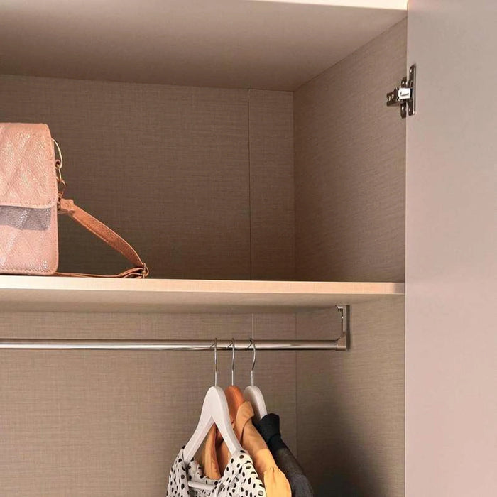Aria 6 Door Wardrobe With Mirror - Grey