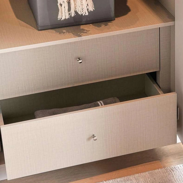 Aria 6 Door Wardrobe With Mirror - Grey