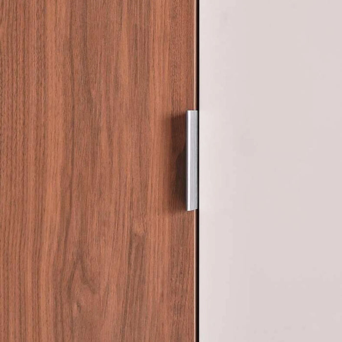 Aria 6 Door Wardrobe With Mirror - Grey