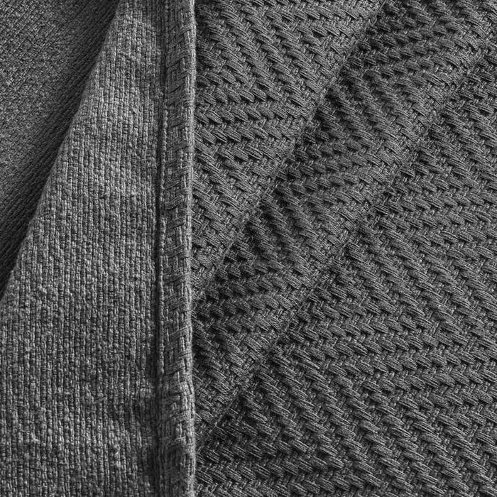 Aria Herringbone Bedspread 220X240Cm-Grey Pan Home