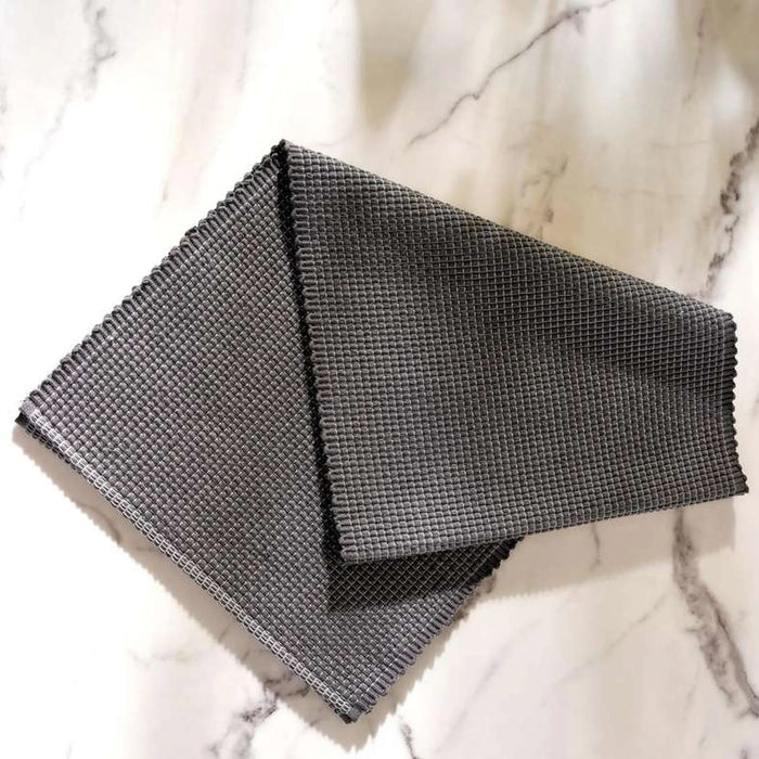 Aria Ribbed Table Runner 33X120Cm-Grey