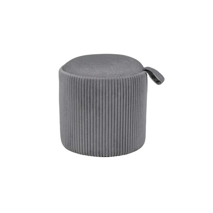 Arianna Ribbed Pouf With Storage 31X31X32Cm - Grey