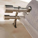 Aries 25/22Mm Extendable Double Curtain Rod 157X457Cm - Bright Nickle Pan Home