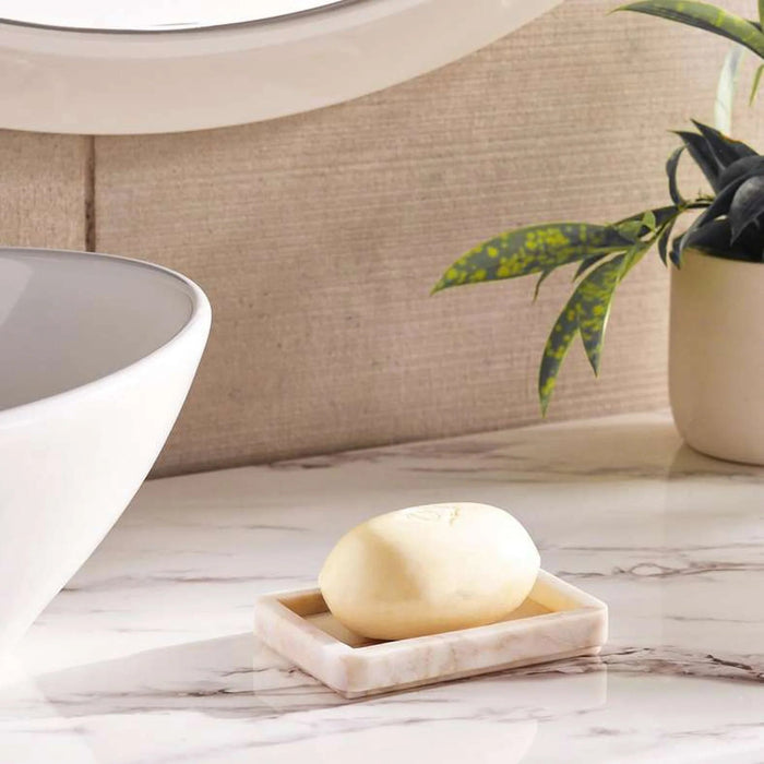 Aristo Marble Soap Dish 13.2X9.2X2.1Cm -Beige Pan Home