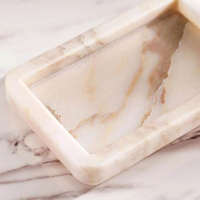 Aristo Marble Soap Dish 13.2X9.2X2.1Cm -Beige Pan Home